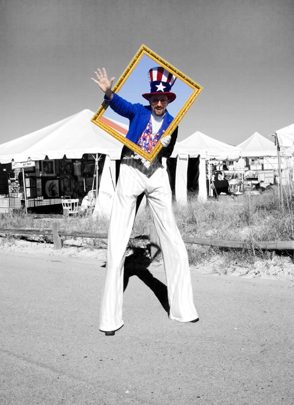 Uncle Sam Stilt Walker